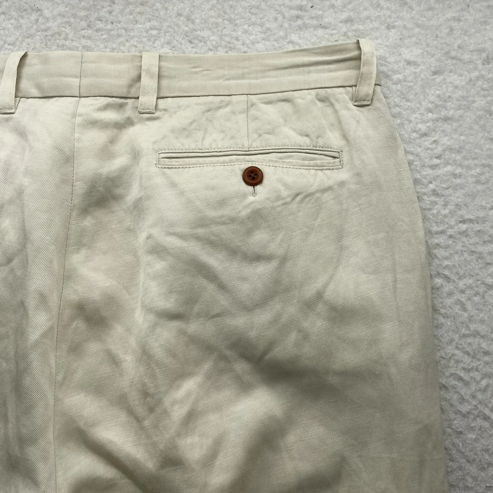 Tommy Bahama Pants Mens 38x32 Ivory White Linen Blend Relaxed Golf Resort Beach